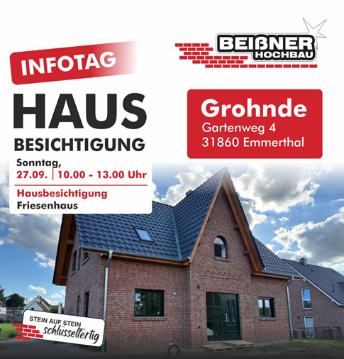 Massivhaus Hausbau Hannover - Ihr Bauträger für schlüsselfertiges Bauen im Raum Hannover ist die Beißner Hochbau GmbH